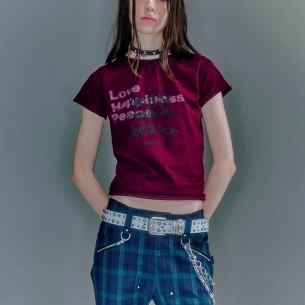 베이컨트아카이브 티셔츠 버건디 S