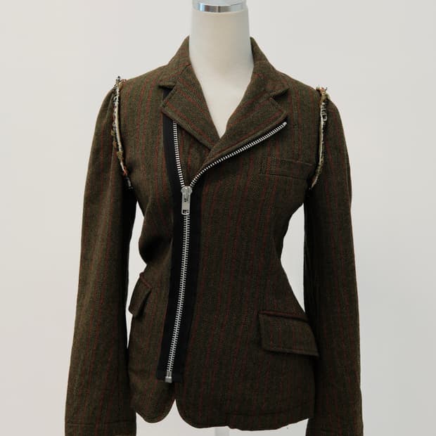 Comme des garcons tweed docking jacket