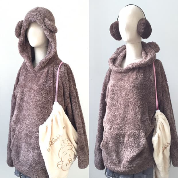 차이로이코구마 플러피 후디