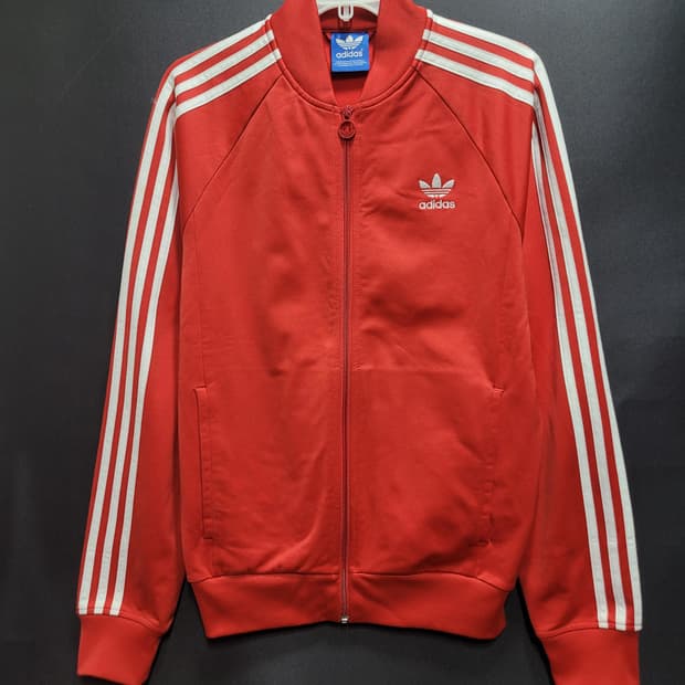 아디다스 불꽃 파이어버드 슈퍼스타 빨흰 트랙탑 져지