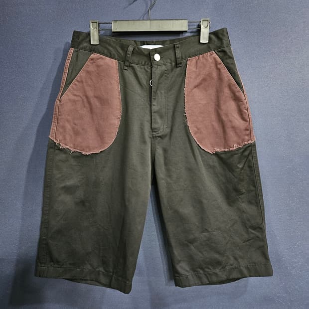 플라스틱 프로덕트 블랙 남성 허리 30 빈티지 반바지 