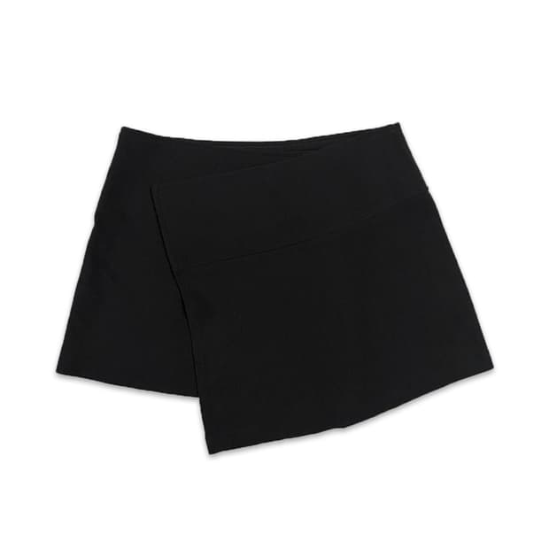 빈티지 블랙 레이어드 미니 스커트