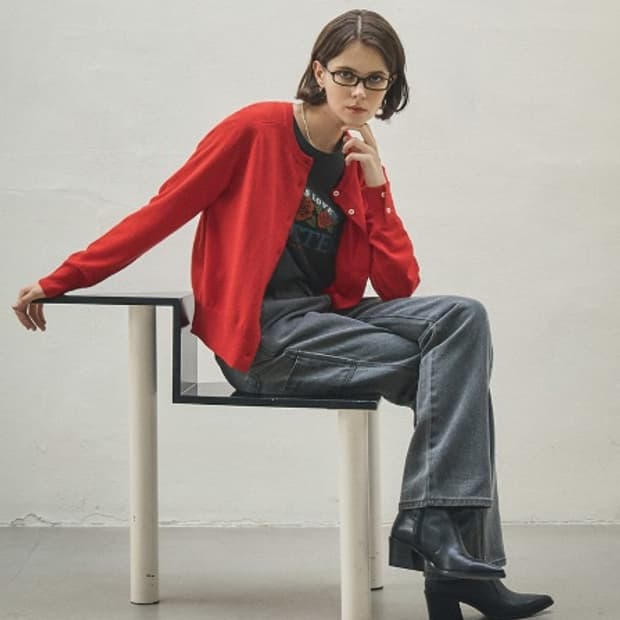 (새상품) 반원아틀리에 캐시미어 울 가디건