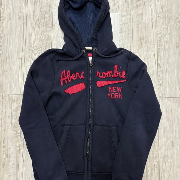 아베크롬비 후드집업 네이비 m