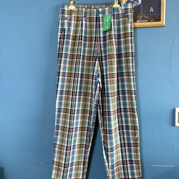 80‘s Benetton Italy Multi Plaid Seersuck