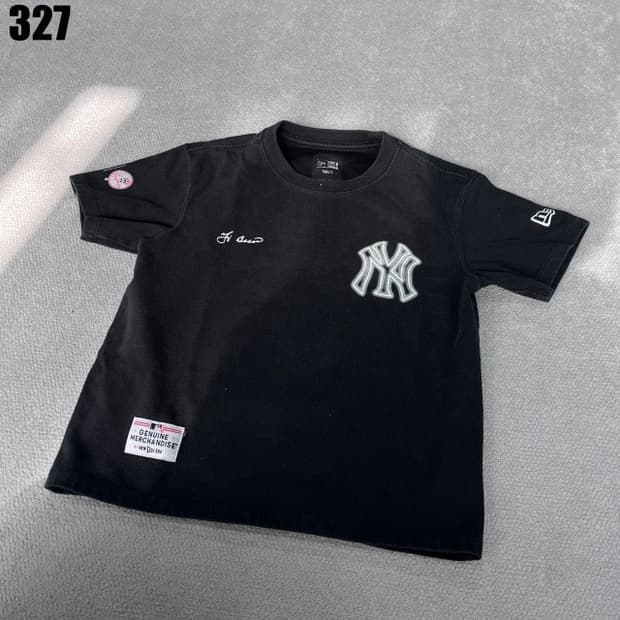 MLB 블랙 반팔티 아동