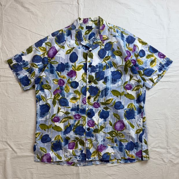 KENZO 겐조 90s 빈티지 플라워 패턴 셔츠