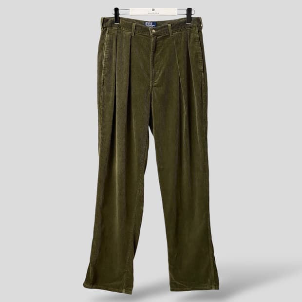 (34)90s 폴로랄프로렌 투턱 코듀로이 팬츠 USA