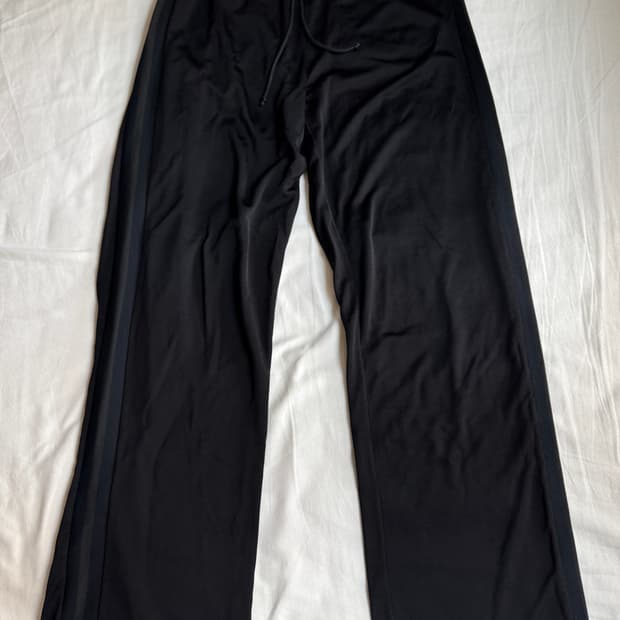 MM6 메종 마르지엘라 사이드라인 와이드 팬츠 블랙  Margiela