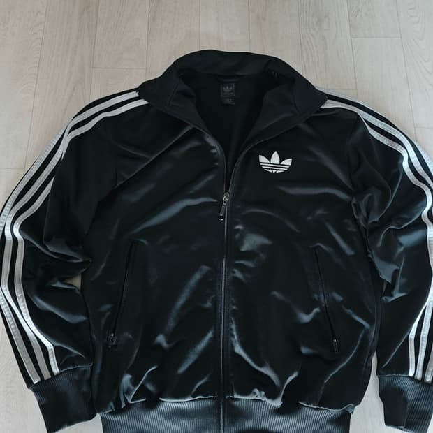 아디다스 파이어버드 트랙탑 블랙 실버 M