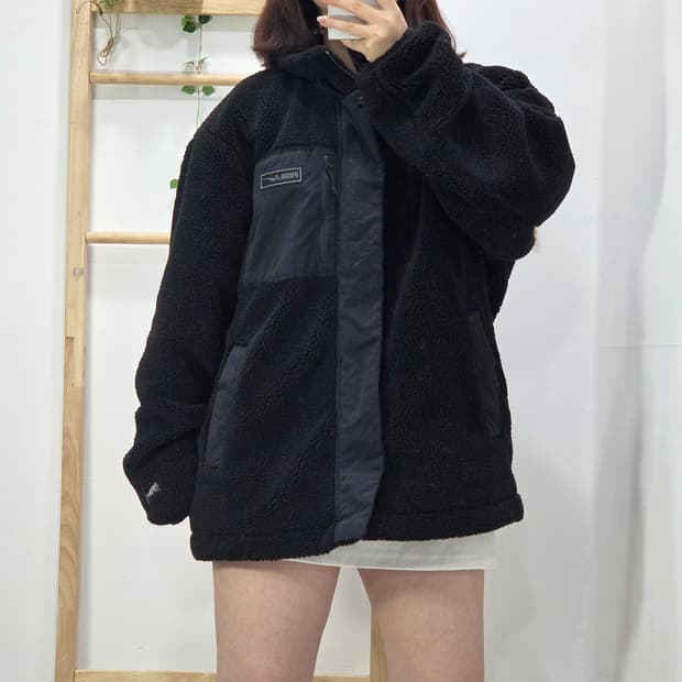 [프립]XL/푸마 양면 리버서블 퀼팅 덤블 뽀글이 플리스 자켓