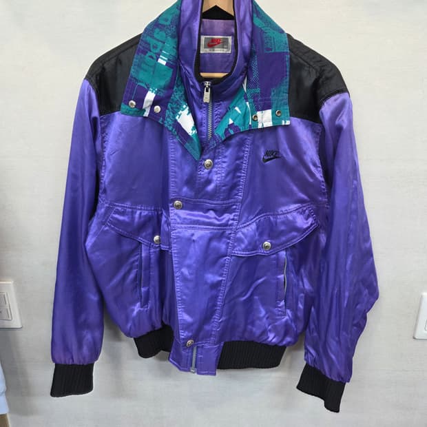 나이키 올드스쿨 빈티지 90s 삼나스포츠 이중카라 자켓 L