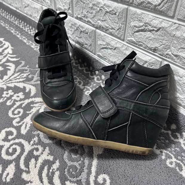 Ash 아쉬 올 레더 보위 히든 웨지힐 스니커즈