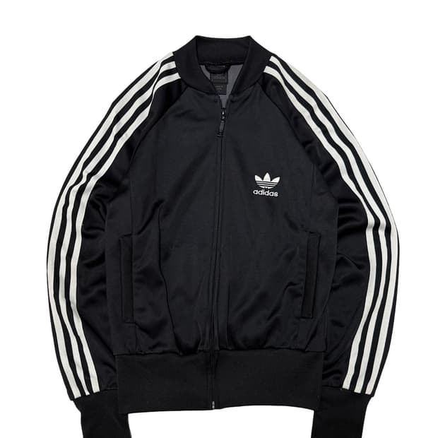아디다스 블랙 트랙탑 져지