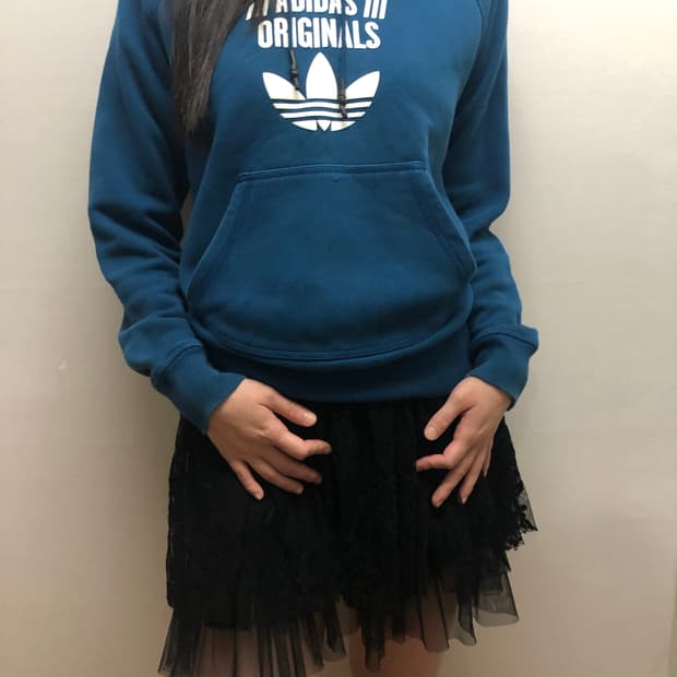 빈티지 아디다스 블루 파이어버드 후디