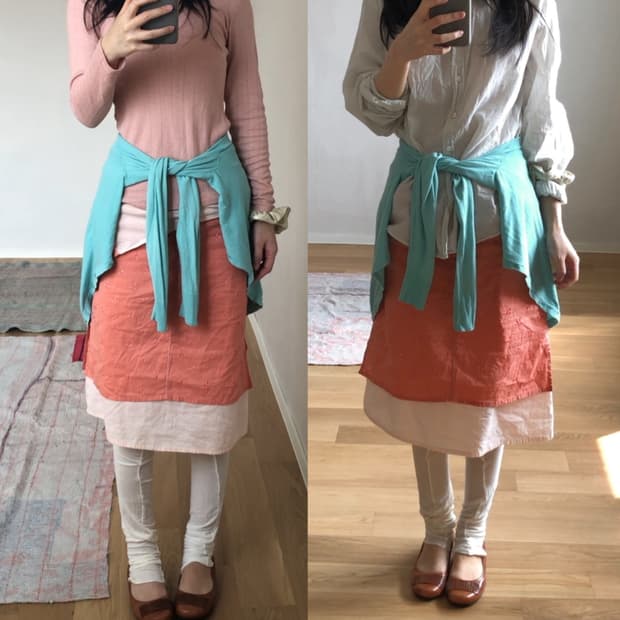 [직수입] 빈티지 kookai 스커트와 티셔츠 세트