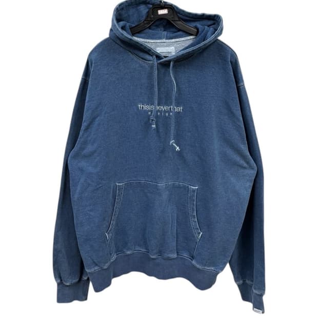 디스이즈네버댓 데님 워싱 후드티