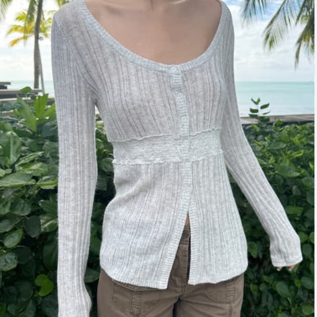 브랜디 멜빌 가디건 화이트 흰색