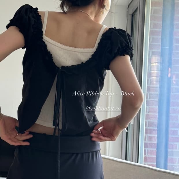 리본빛 앨리스 리본 탑 ribbonbit Alice ribbon top