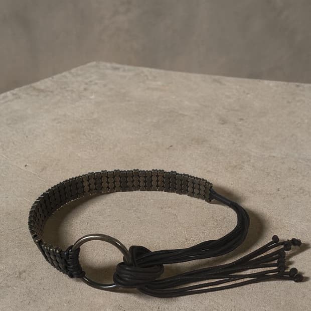 에스닉 스타일 황동 장신구 가죽 벨트