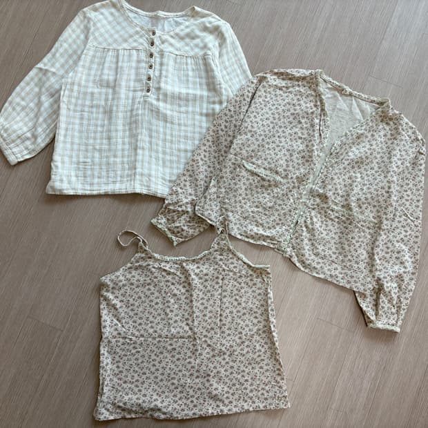 블라우스 가디건 나시