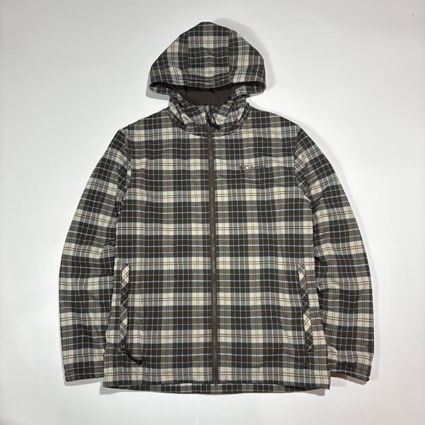 컬럼비아 체크 리버시블 플리스 자켓