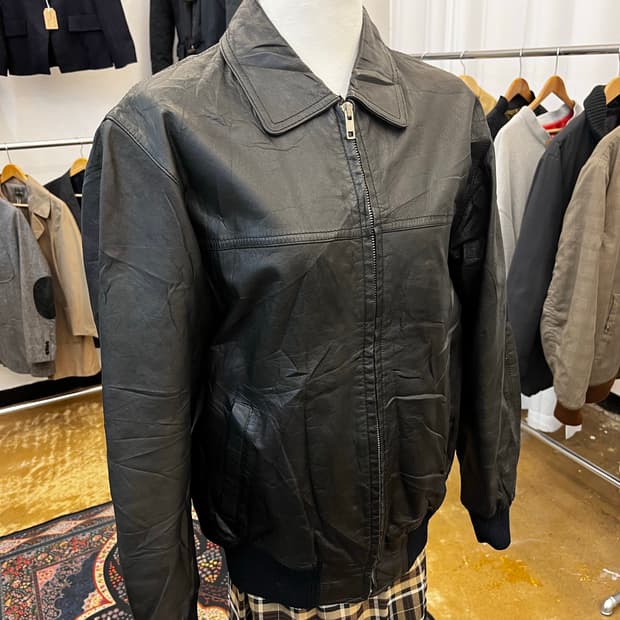 Excellent Fashion 소가죽 블루종 자켓