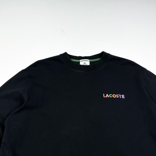 라코스테 크록 블랙 롱슬리브 맨투맨 (M)