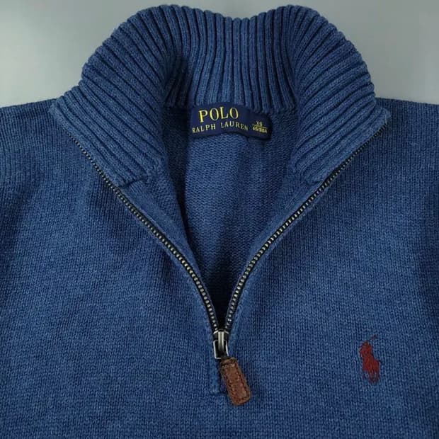 폴로 랄프로렌 반집업 니트