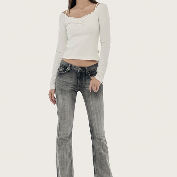 클리시어프로스팅세미로우라이즈진Frostingsemilowrisejeans