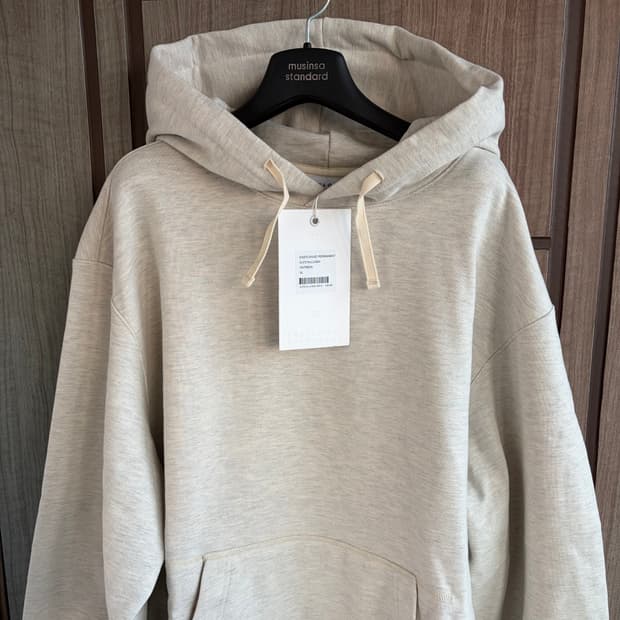 새상품(XL)이스트로그 퍼머넌트 루즈핏 후드티 오트밀