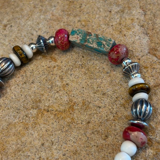 토곰아비 시그니처 믹스 스톤 실버925 팔찌