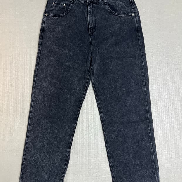 드윕 와이드핏 흑청데님 