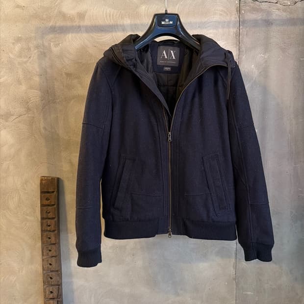 아르마니 익스체인지 짚업 후드 자켓 슬림100