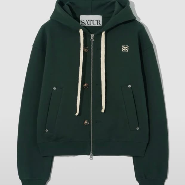 세터 테오 코튼 올 데이 후드 집업 그린 M