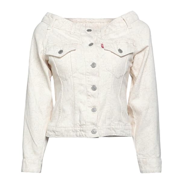 가니 리바이스 콜라보 오프숄더 자켓