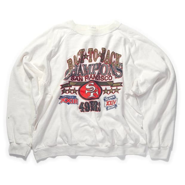 90s 빈티지 NFL 49ers 래글런 스웻셔츠 맨투맨