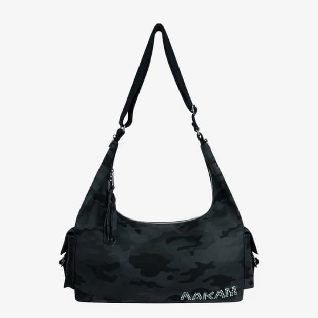 아캄 카모 크로스 백 블랙 Camouflage Studded bag