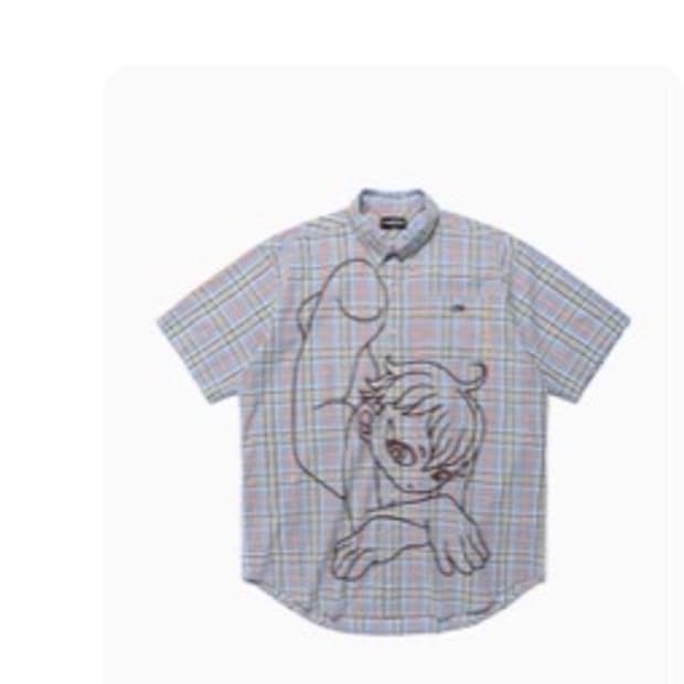 나이스고스트클럽 셔츠 ANGEL CHECK BIG BIG HALF