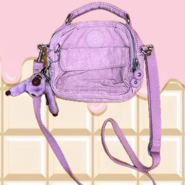 베이비 핑크 키플링 미니 크로스백