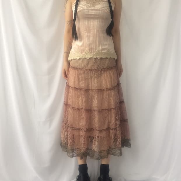 michel klein Lace trimming velvet sleeve