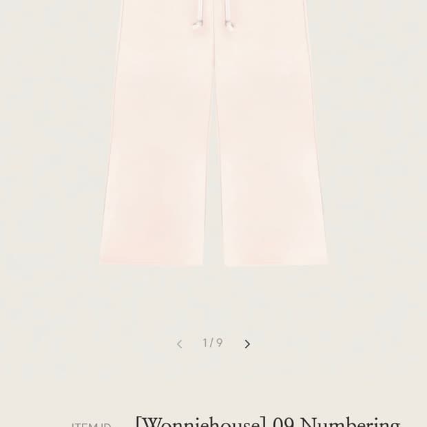 클리시어 Wonniehouse 09 넘버링 팬츠 애프리콧