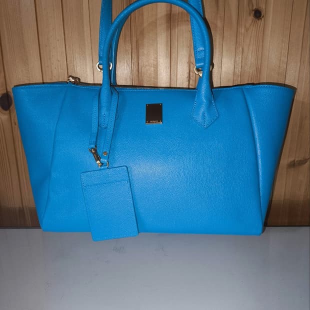 코오롱 쿠론 가죽 토트백 크로스백