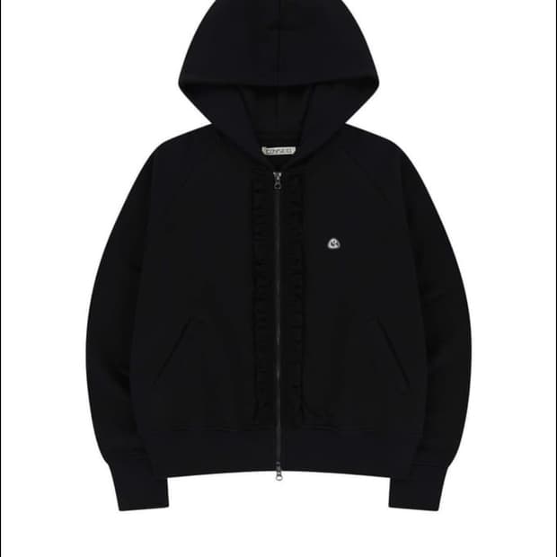 코이세이오 러플 후드집업 블랙