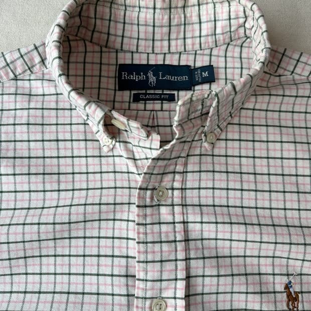 폴로 랄프로렌 옥스포드 체크 셔츠 클래식핏 M
