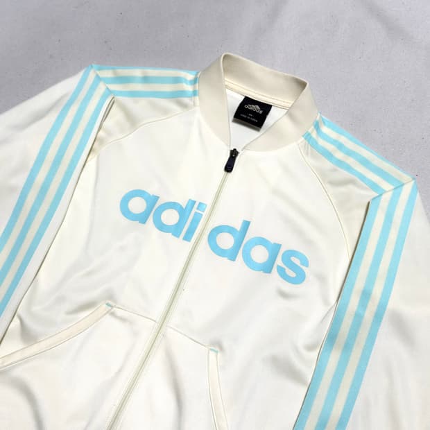 90 아디다스 민트라인 여성용 아이보리 트랙탑