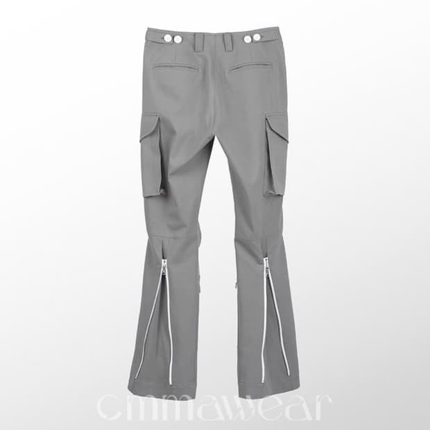 cmmawear 커마웨어 백지퍼 카고 팬츠 그레이