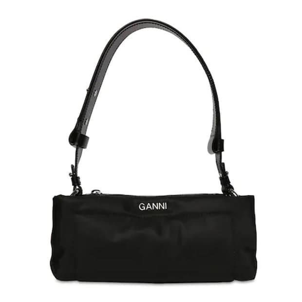 가니 필로우 바게트백 블랙