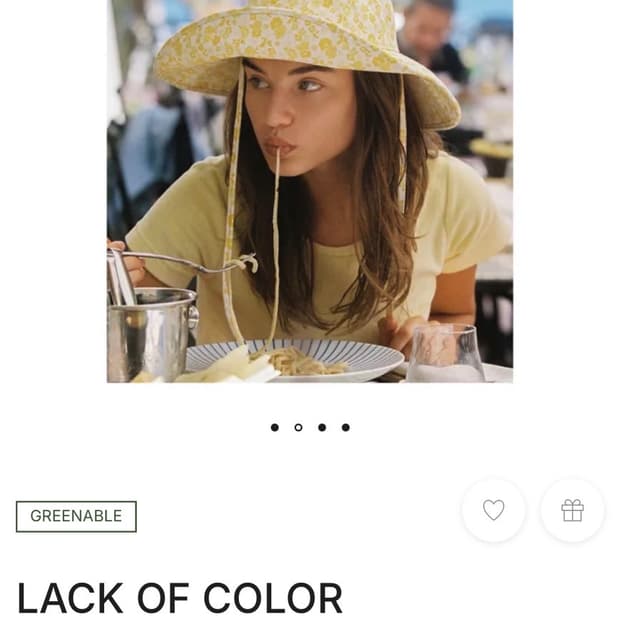 LACK OF COLOR 선샤인 블룸 버킷햇 옐로우 55cm