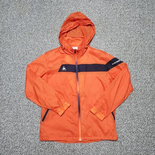 [100] 르꼬끄 오렌지색 바람막이 후드 자켓 (2827)